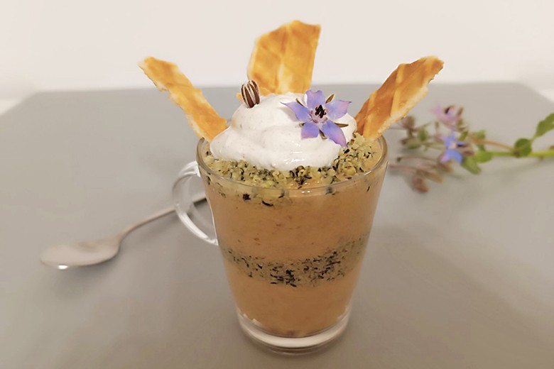 Apfel-Hanf-Dessert