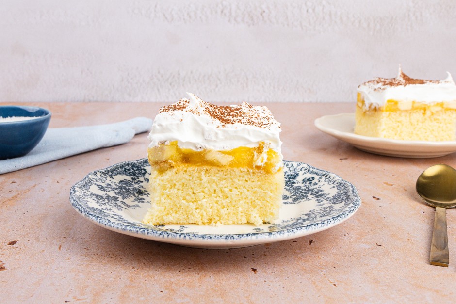 Blechkuchen mit Apfelcreme