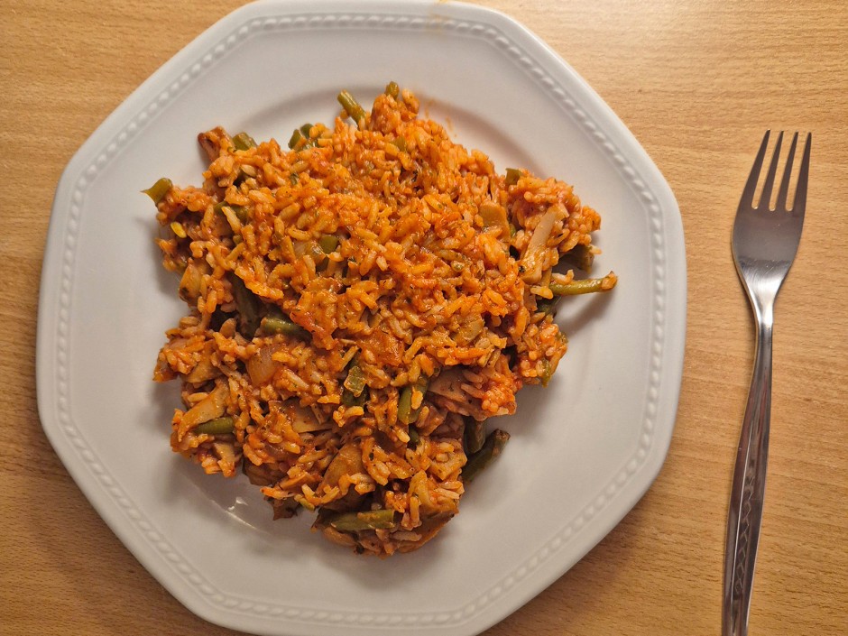 Vegane Kebab-Reispfanne