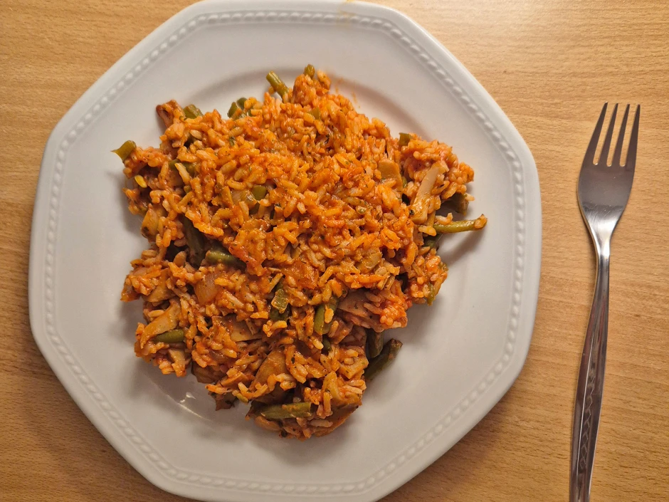Vegane Kebab-Reispfanne
