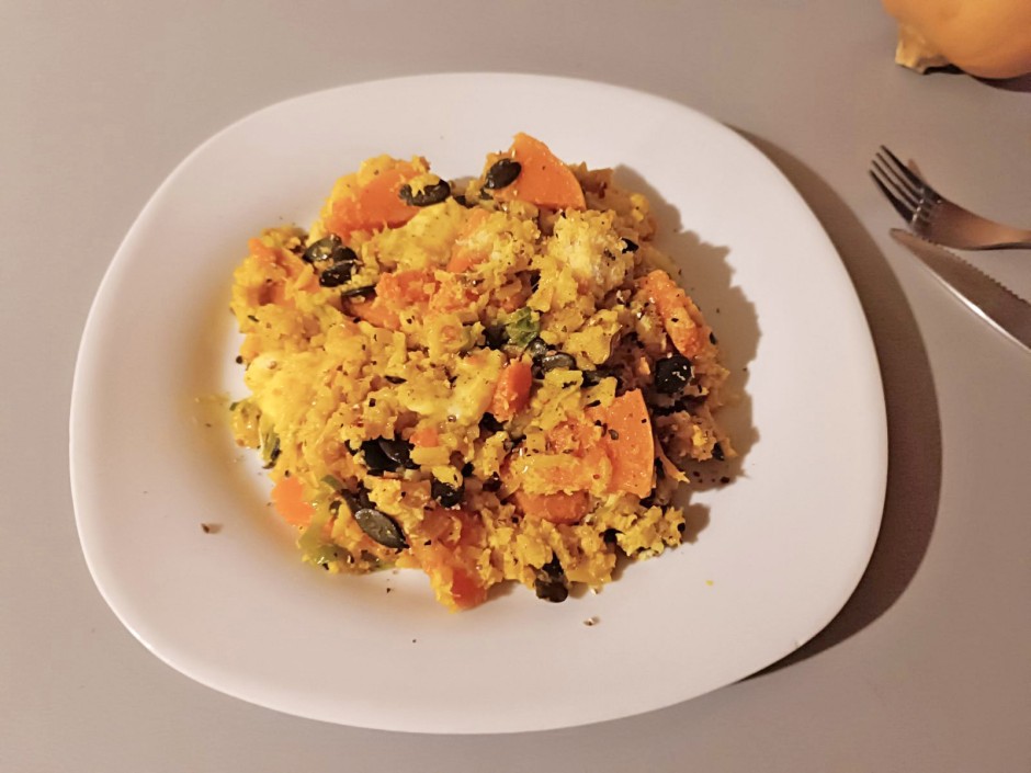Kokos-Kürbisreis