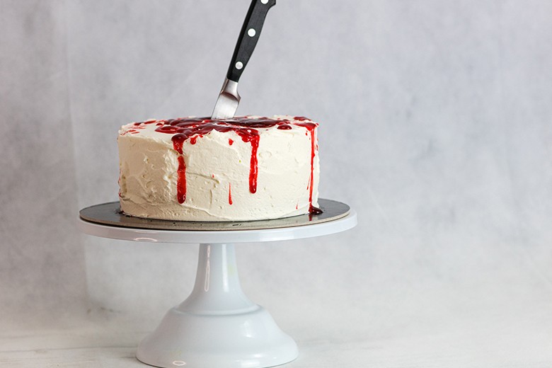 Blutende Halloween Torte