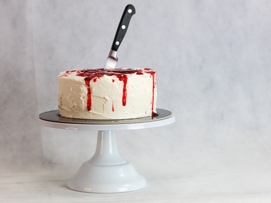 Blutende Halloween Torte
