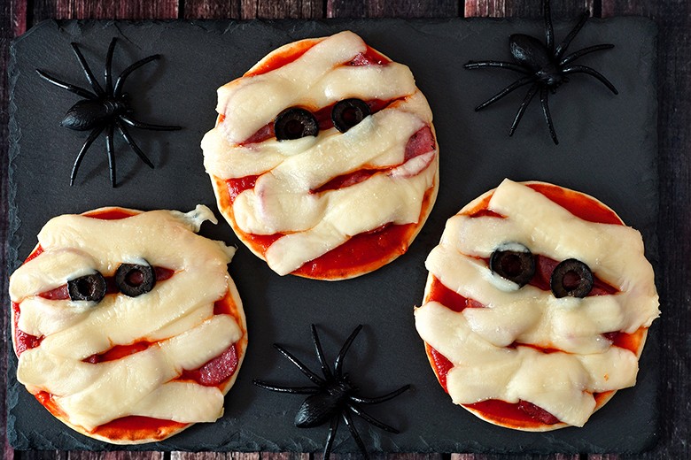 Pizza Mumien für Halloween