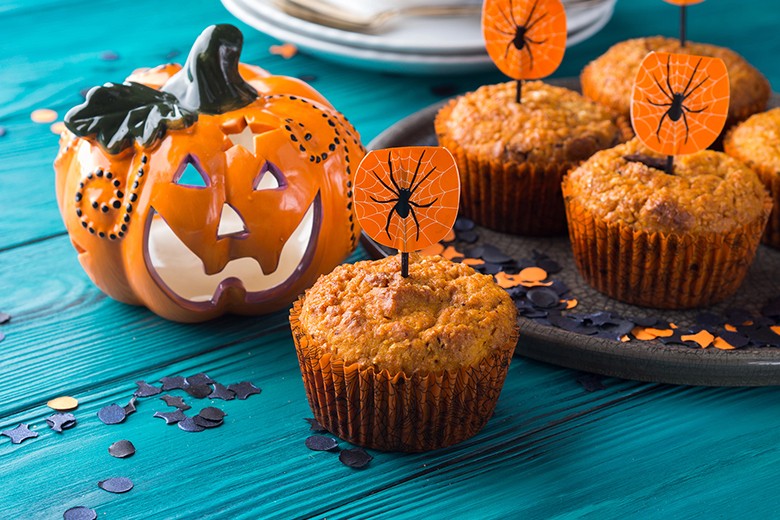 Halloween Kürbis Muffins