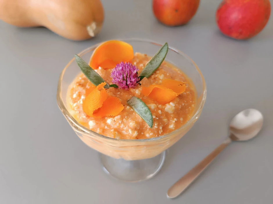 K&uuml;rbis-Topfen-Creme