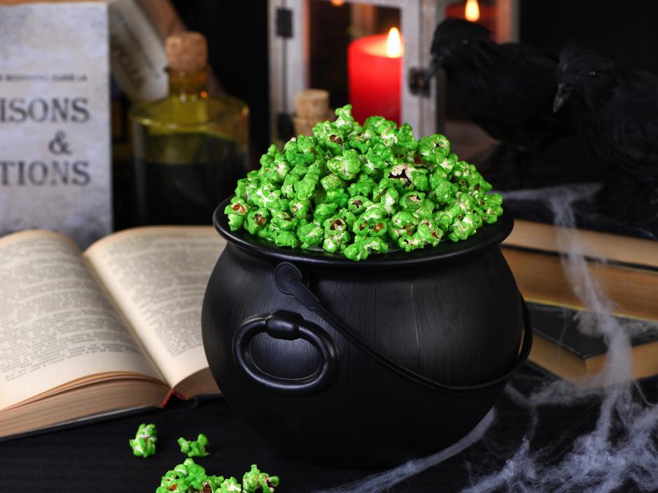 Grünes Halloween Popcorn