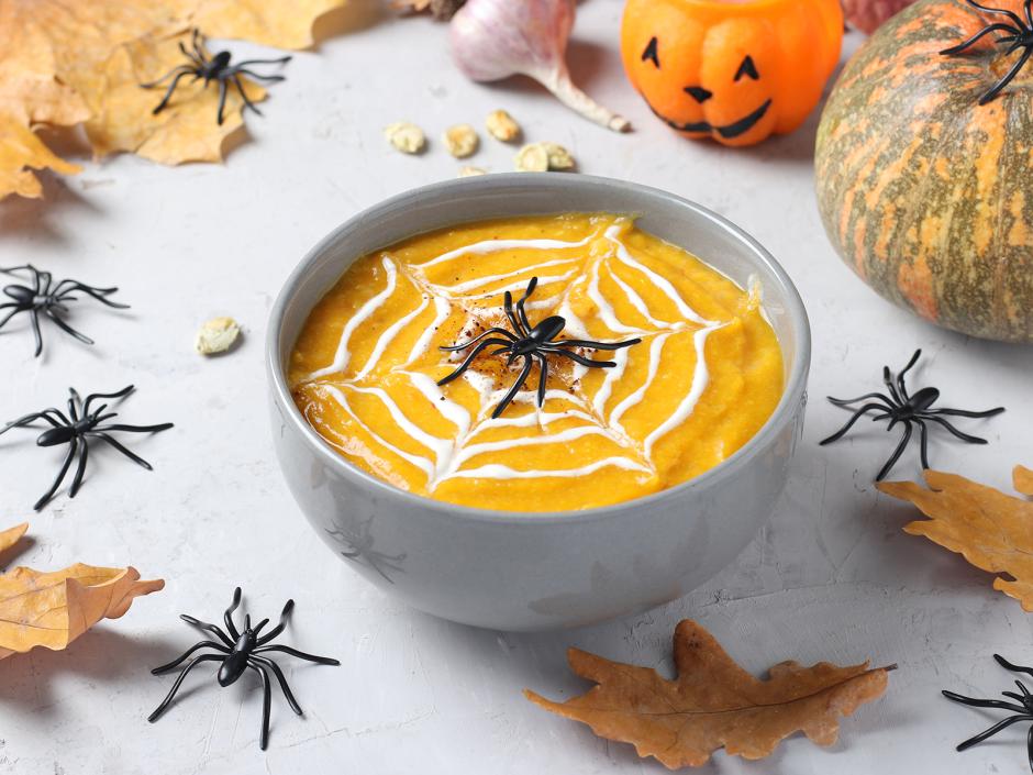 Spinnennetz-Kürbissuppe