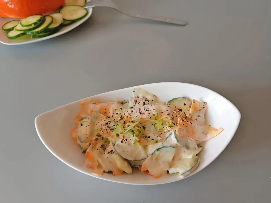 Gurken-K&uuml;rbis-Salat