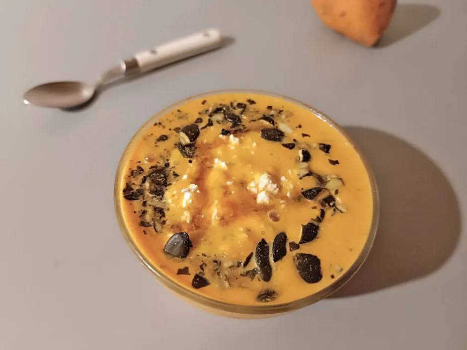 S&uuml;&szlig;kartoffel-Gurken-Topfen Dessert