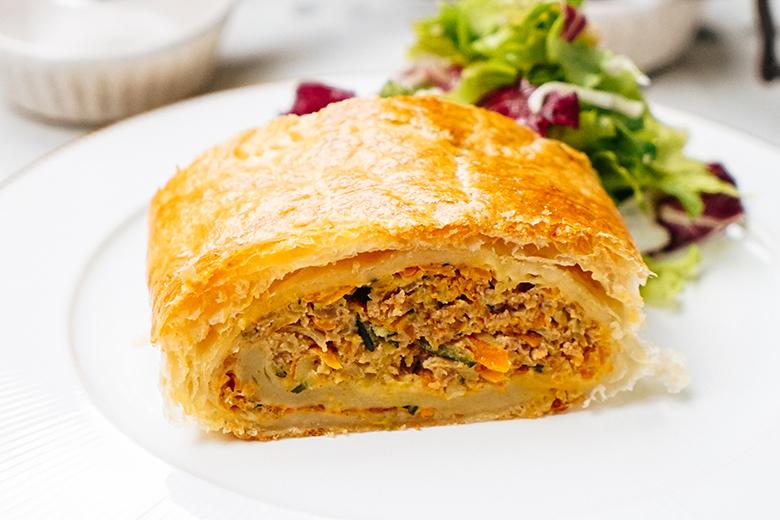 Pikanter Fleischstrudel