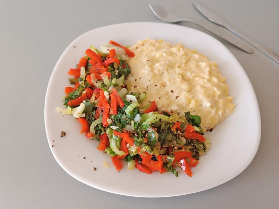 Cremige Polenta mit Gemüse