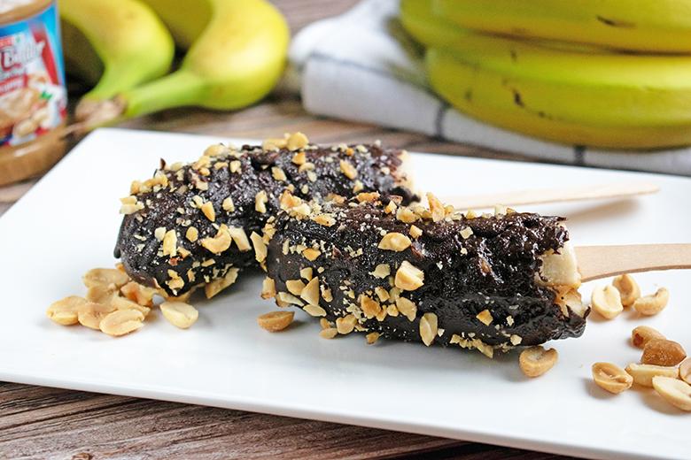 Erdnussbutter Schokobananen