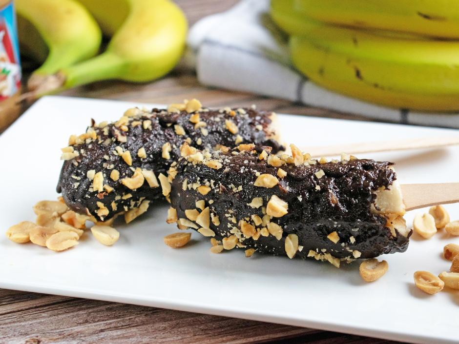 Erdnussbutter Schokobananen