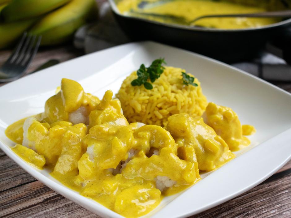 Exotische Bananen-Curry-Sauce