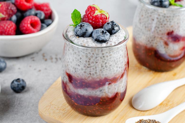 Chia-Pudding mit Yacon-Sirup