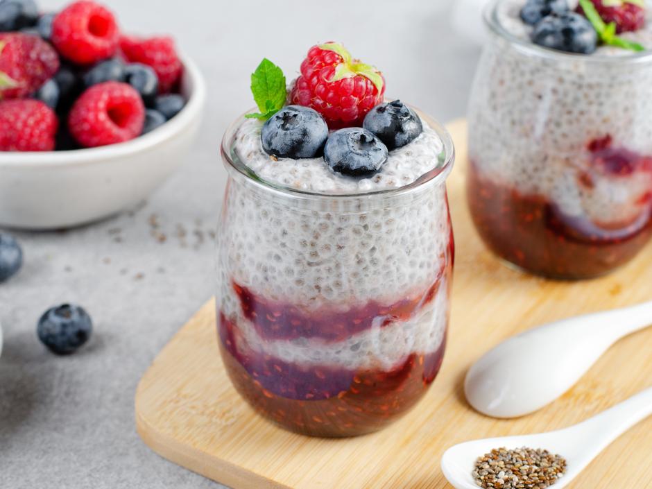 Chia-Pudding mit Yacon-Sirup