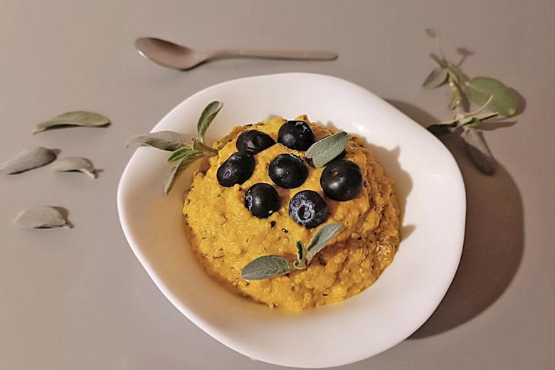 Kürbis-Salbei-Hanf-Dessert