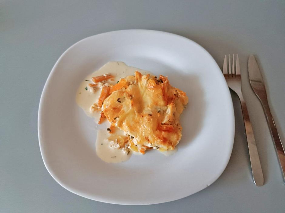 Erdäpfel-Kürbis-Gratin