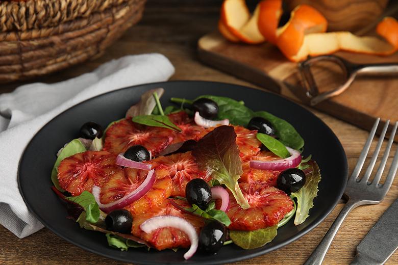 Blutorangensalat mit Oliven