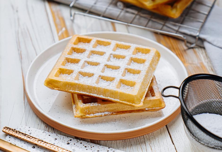 Waffeln mit Joghurt