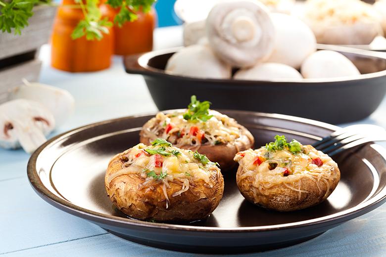 Gefüllte Champignons