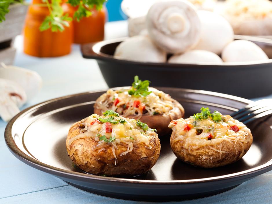 Gefüllte Champignons