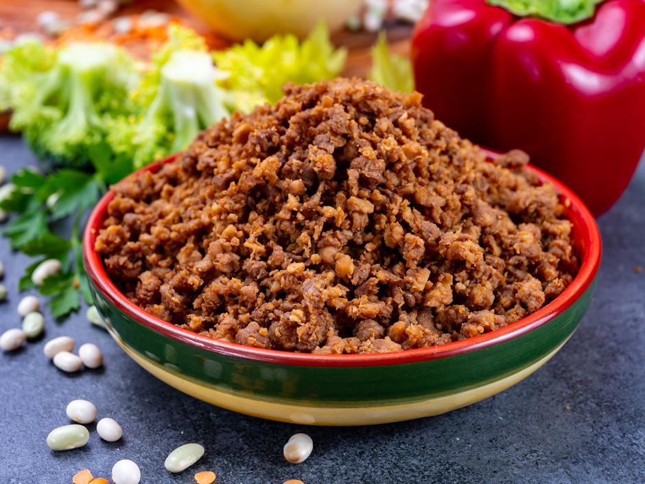 Veganes Faschiertes aus Soja