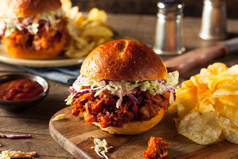 Veganer Jackfrucht Burger