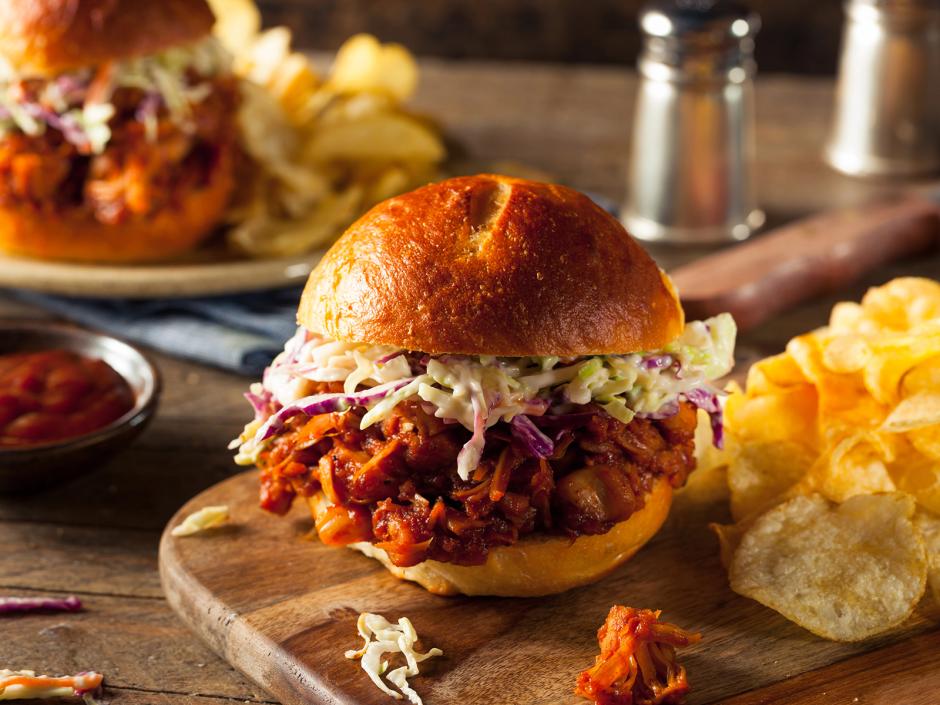 Veganer Jackfrucht Burger