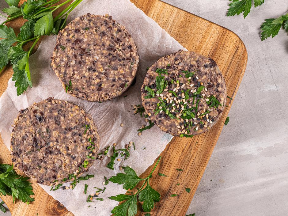 Vegane Burger Patties aus Bohnen