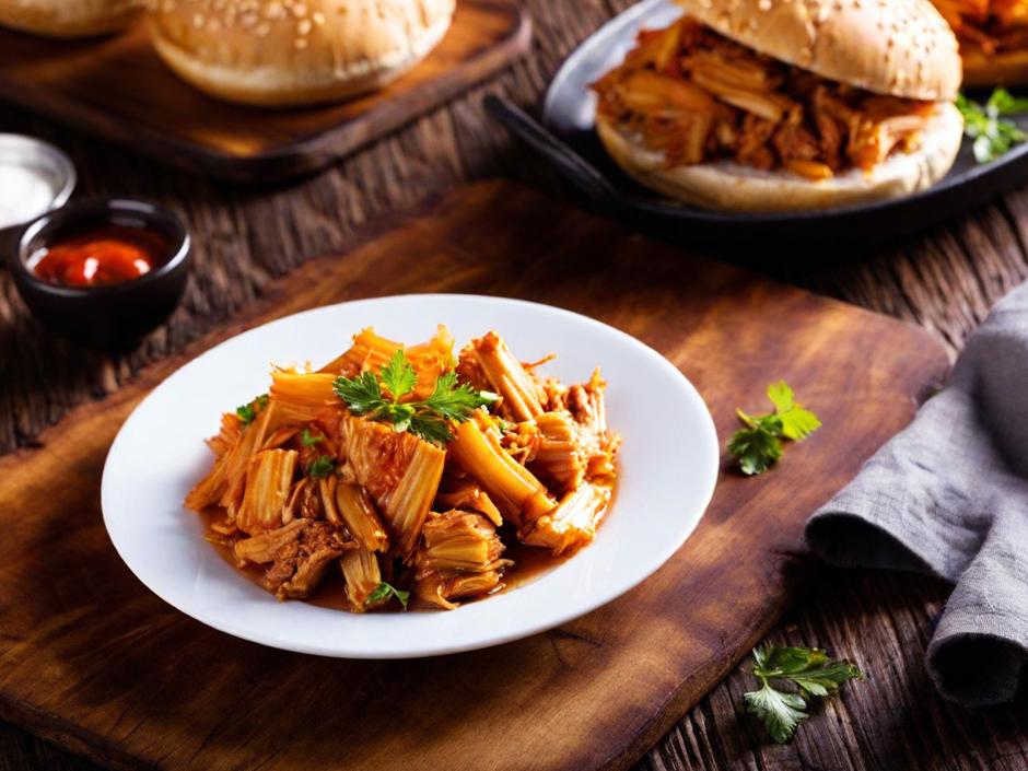 Veganes BBQ Jackfrucht Pulled-Pork