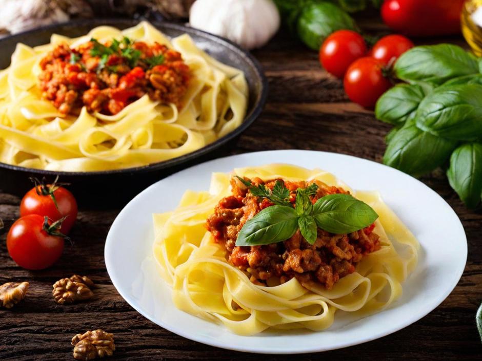 Vegane Walnuss-Bolognese mit Tagliatelle