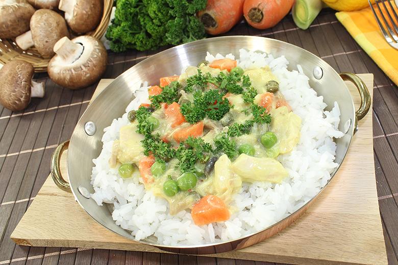 Veganes Jackfrucht Geschnetzeltes 