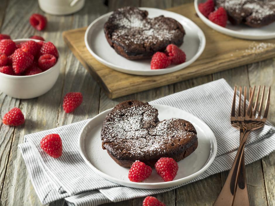Schokoladenherz Lava Kuchen