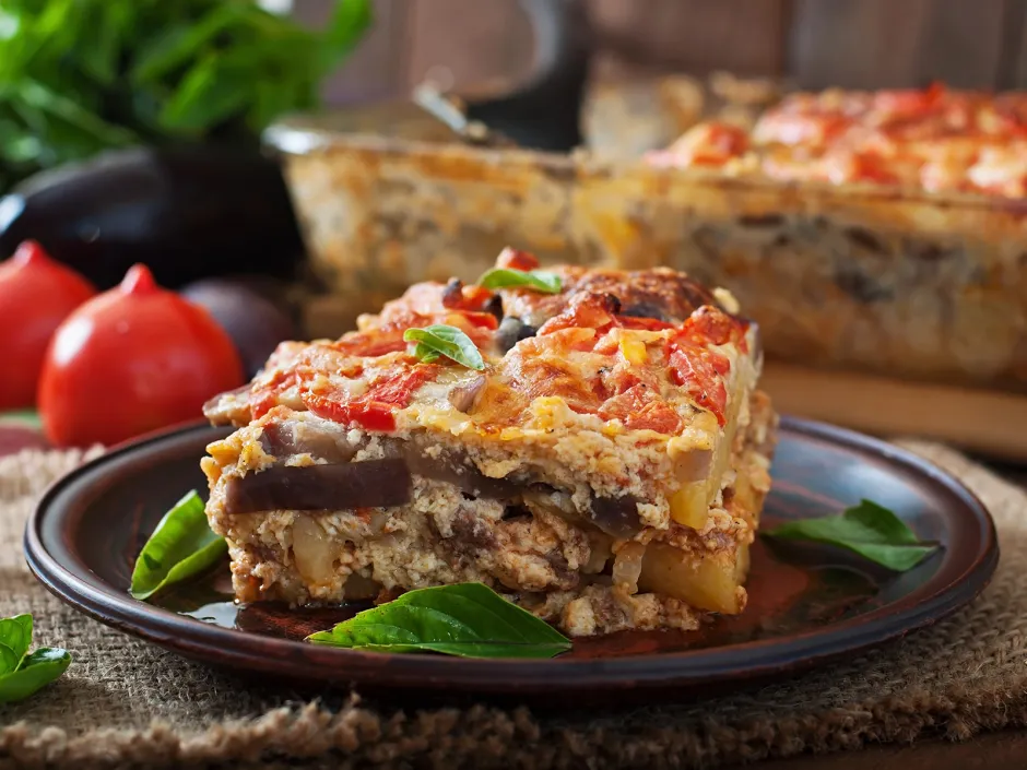 Veganes Moussaka mit Soja