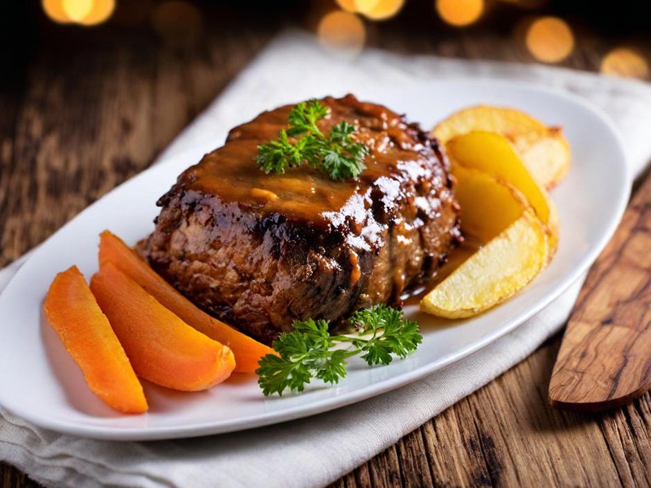 Veganer Seitan-Festagsbraten