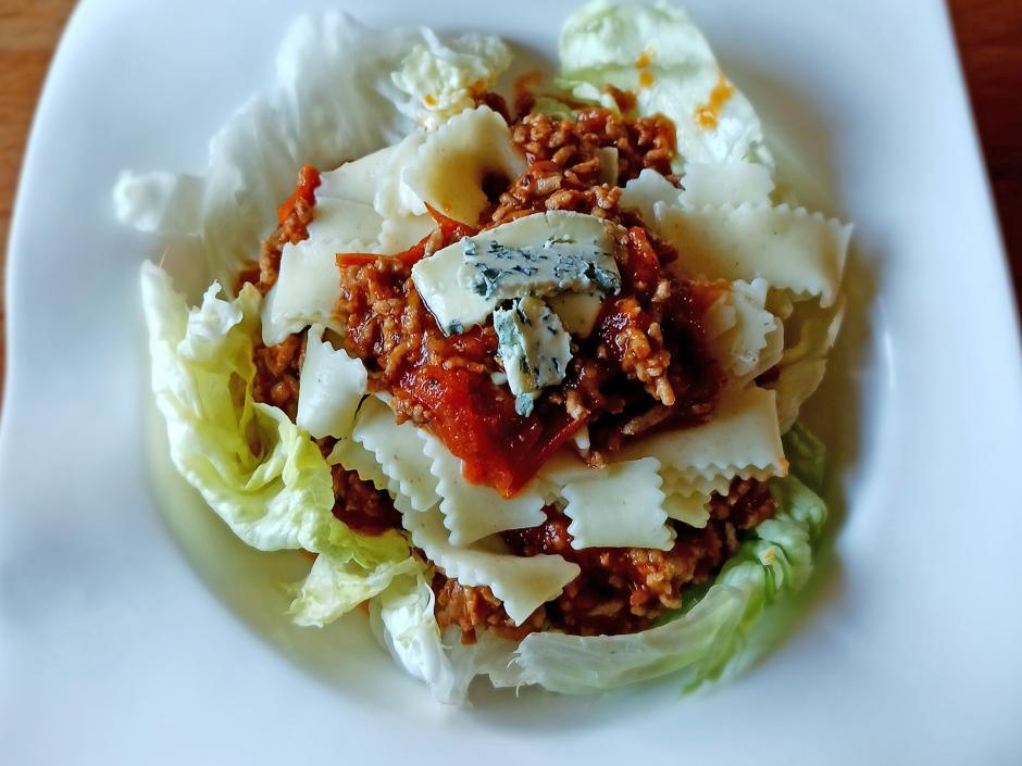 Pasta auf Salat