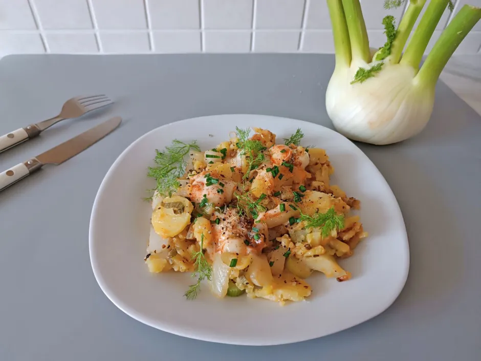Erdäpfel-Fenchelpfanne