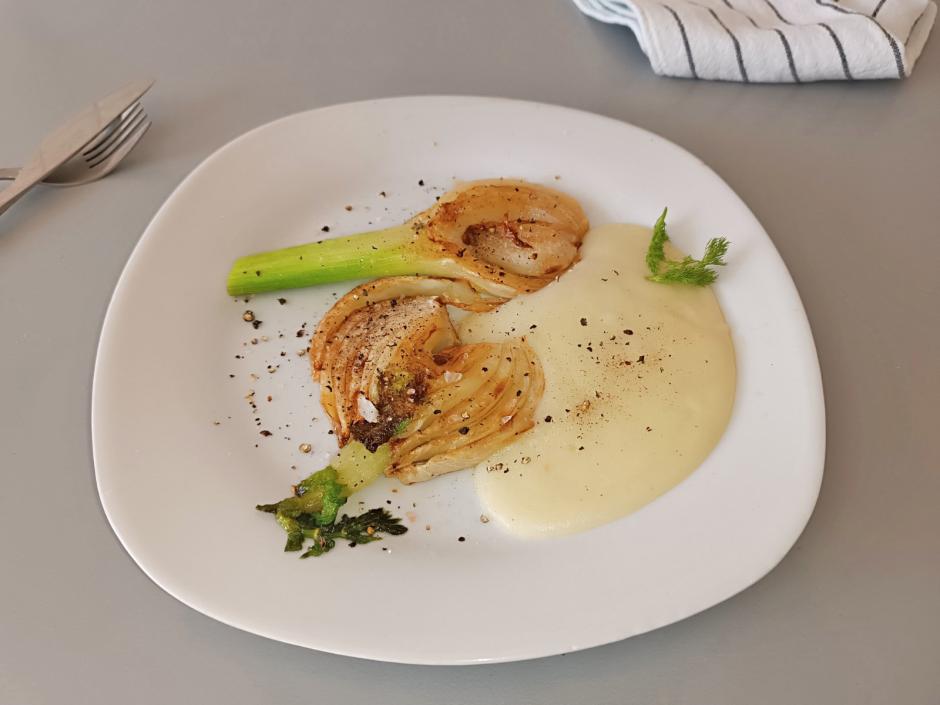 Gebratener Fenchel mit Mozzarellasauce
