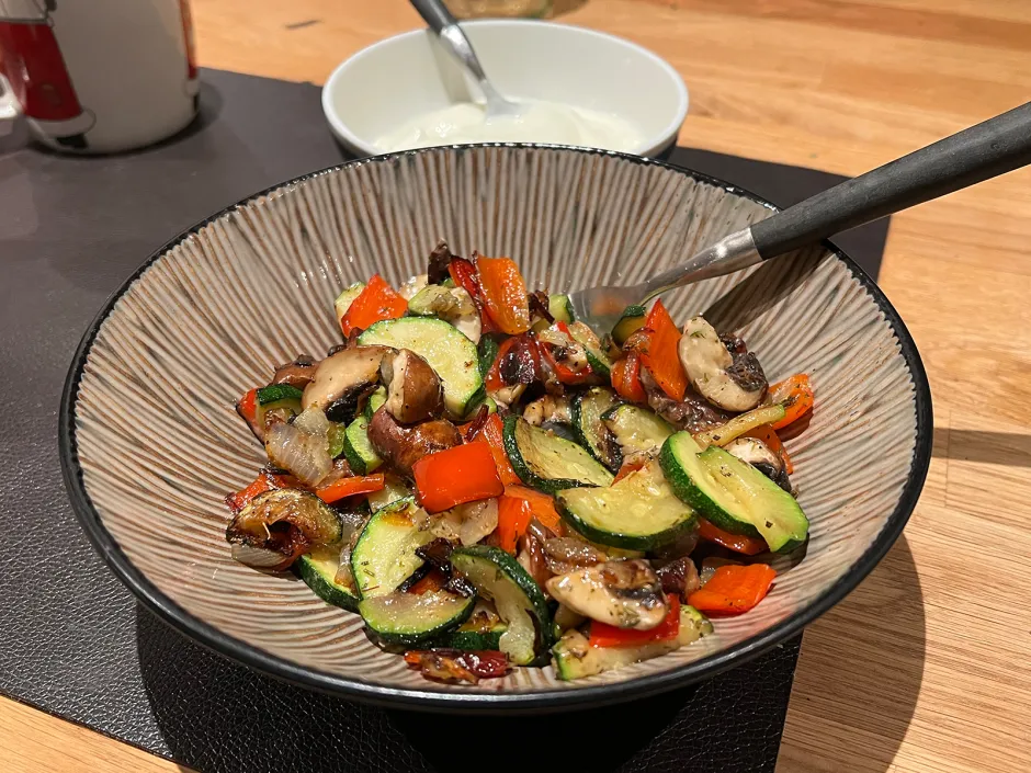 Gem&uuml;sepfanne mit Parmesan