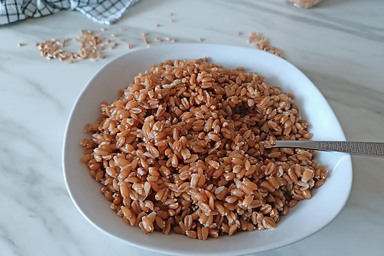 Gekochter Dinkel