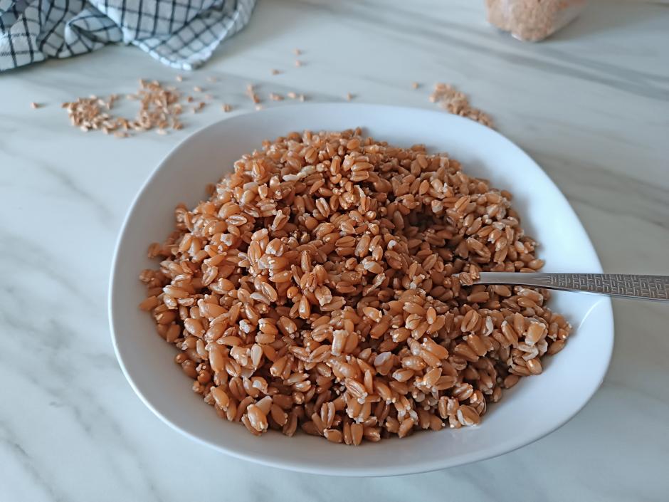 Gekochter Dinkel