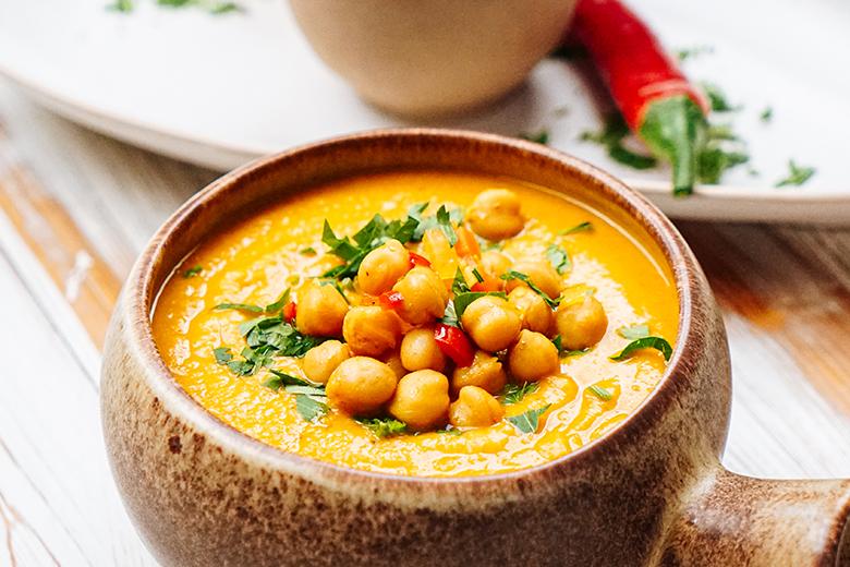 Pikante Kichererbsensuppe