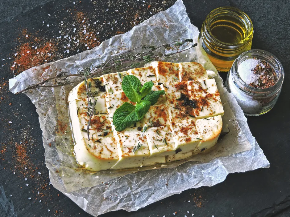 Gebackener Feta mit Olivenöl