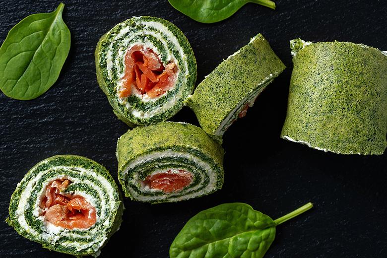 Lachs-Spinat-Rolle