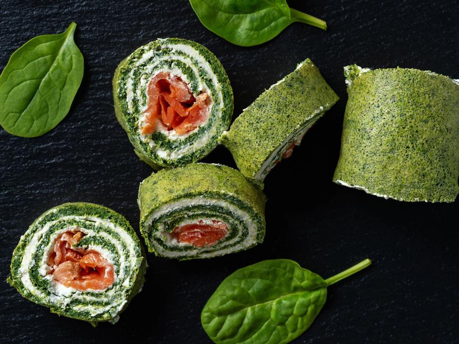 Lachs-Spinat-Rolle