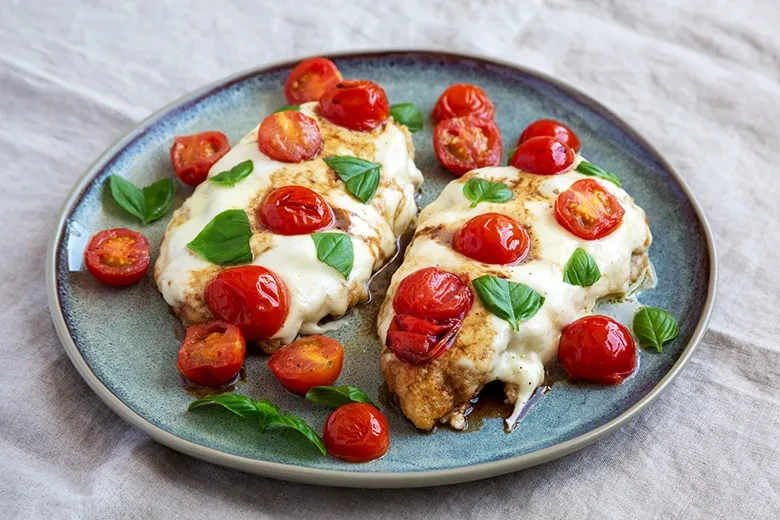 Huhn Caprese aus dem Airfryer
