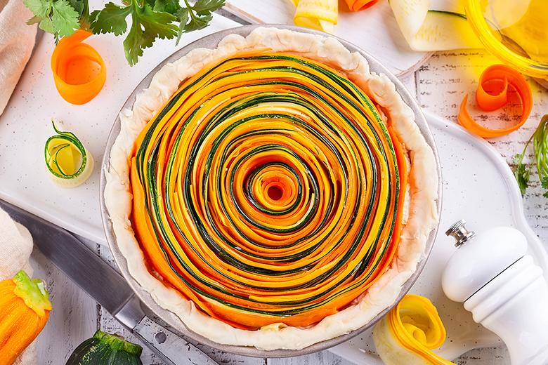 Gemüsespiralen Quiche