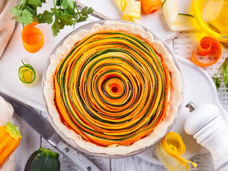 Gemüsespiralen Quiche
